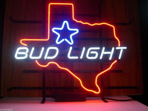 Custom Bud Light Texas Neon Sign – Custom Neon Signs