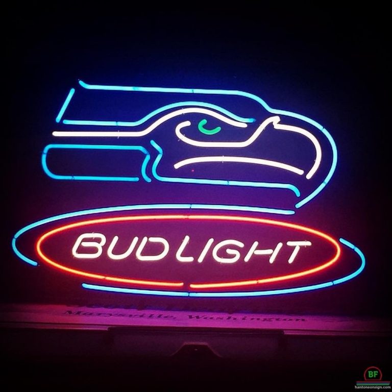 Custom Bud Light Seattle Seahawks Neon Sign NFL Teams Neon Light